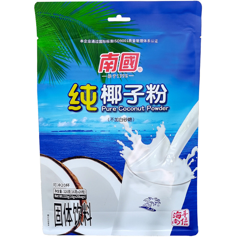 海南特产批零南国纯椰子粉320克不加糖的冲饮椰汁粉买两袋更划算,咖啡/麦片/冲饮,椰子粉,淘宝优惠券,粉丝福利购,淘宝优惠卷