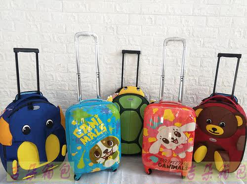 微瑕全新正品18寸新秀丽儿童动物拉杆箱 四轮万向轮abs+pc