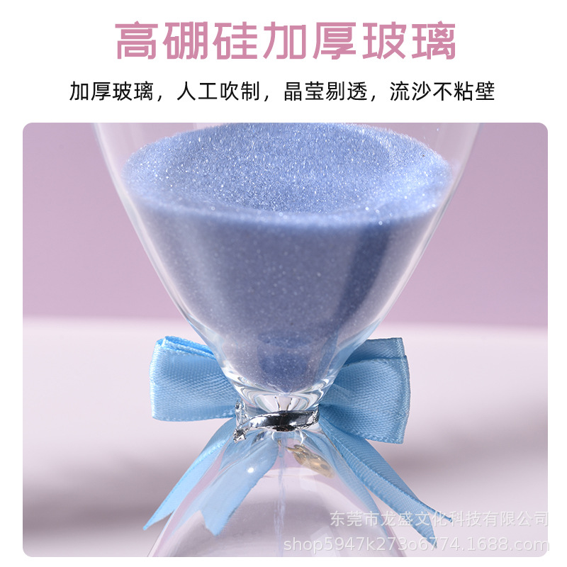 爆款北欧ins仿真钻石水晶沙漏三维立体计时器居家摆件情人节