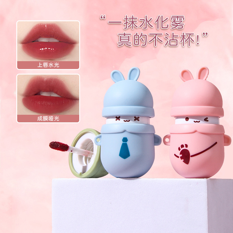 爆款3D水雾唇釉雾面哑光镜面口红唇彩唇釉烟雾持久滋润平价学生