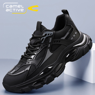 德国骆驼动感男鞋夏季网面透气运动休闲鞋网布轻便软底跑步鞋耐磨