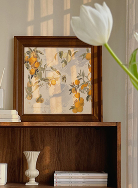 L法式中古风客厅装饰画复古卧室餐厅玄关斗柜挂画寓意好大桔大利