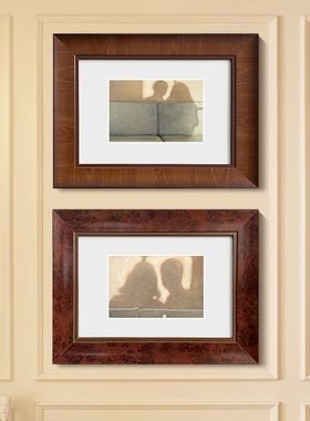 L剪影法式玄关矮柜艺术装饰画北欧复古客厅餐厅挂画卧室中古风