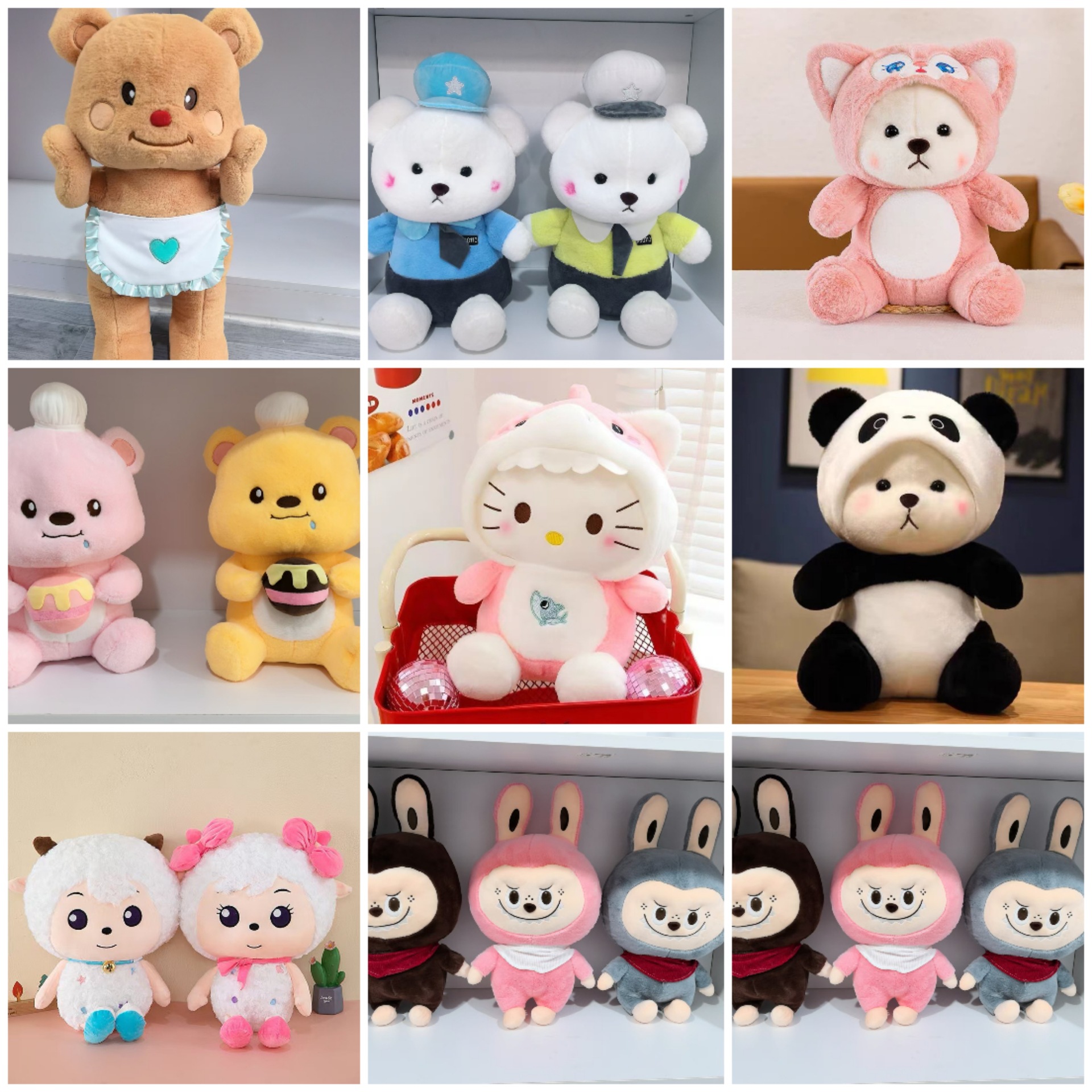 新款15寸玩偶抓机兑换娃娃精品大号毛绒玩具45cm公仔礼品厂家