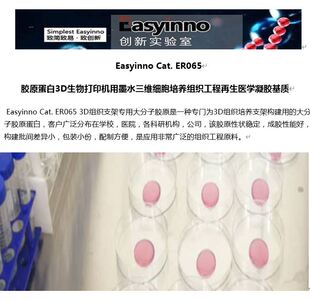 胶原蛋白3D生物打印机墨水三维细胞培养组织工程再生医学凝胶基质