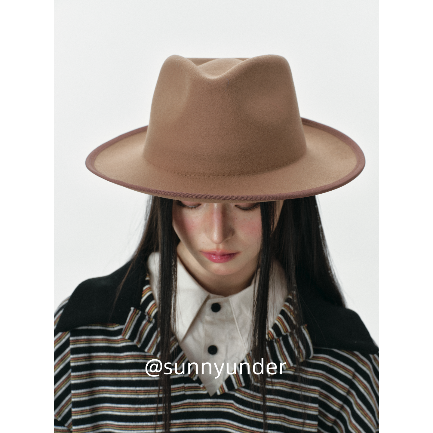 时尚包边爵士顶帽子女春秋冬季韩版日系百搭法式英伦复古穿搭礼帽