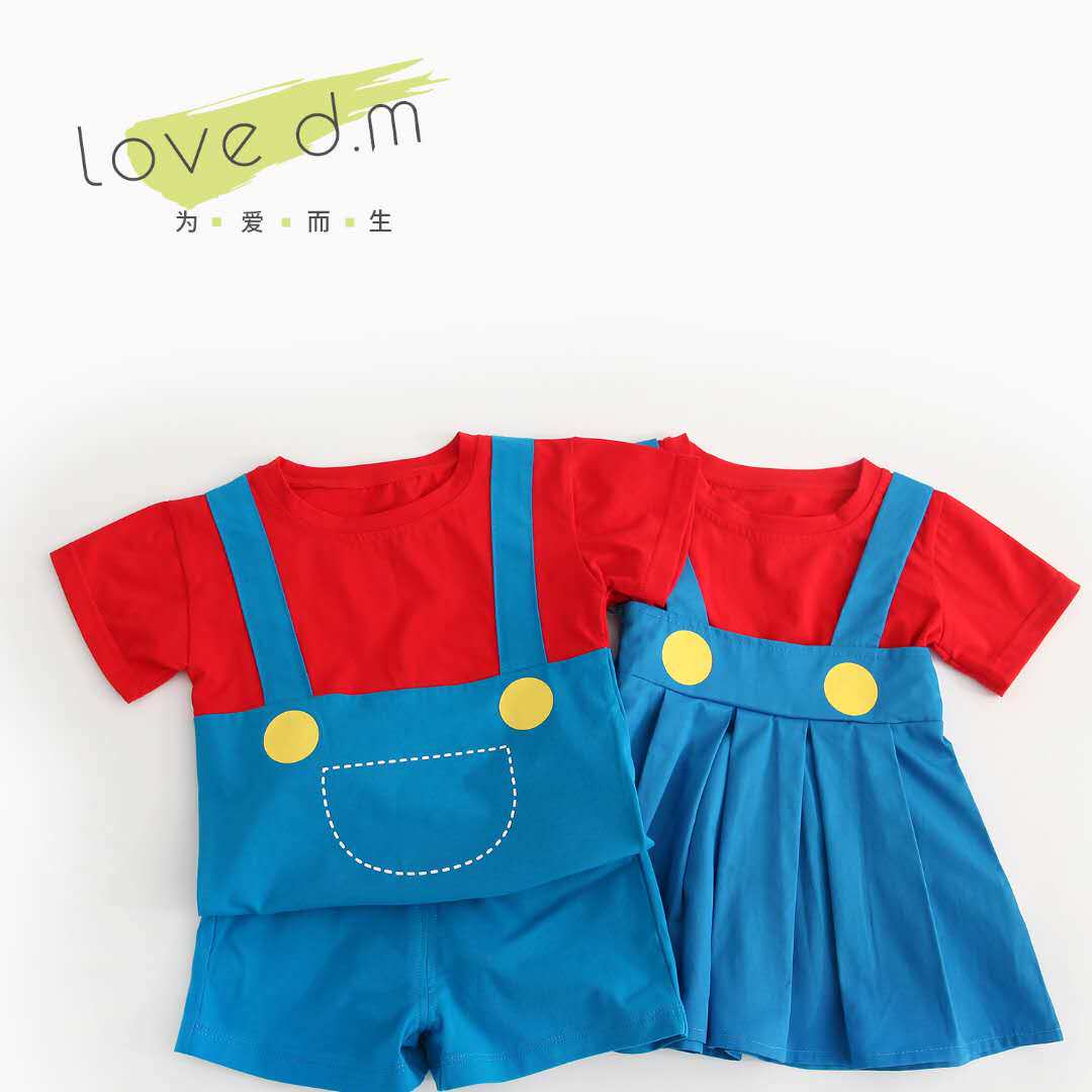 超级玛丽儿童演出服表演服风采中
