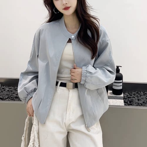 时尚外套女春装长袖2026年新款百搭休闲夹克服OL韩版小个子上衣