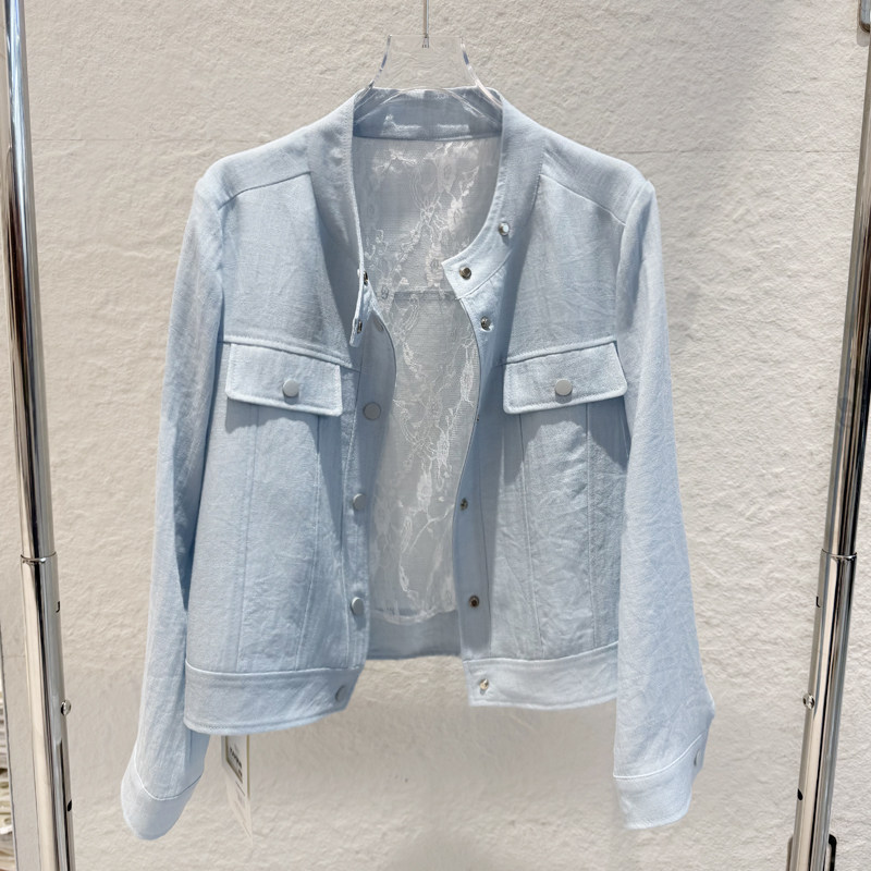 时尚棉麻外套女2026春季新款潮流小个子洋气上衣百搭长袖外搭