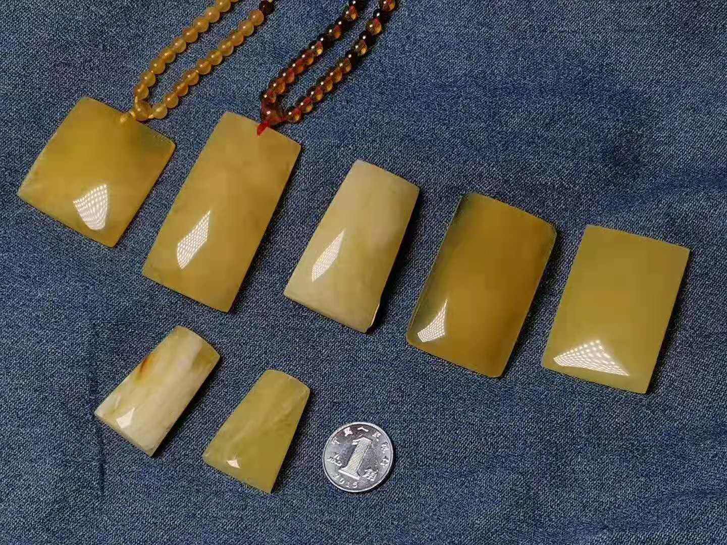 蜜蜡无事牌 天然原石琥珀蜜蜡打磨方牌光面吊坠 平安坠子 男女款