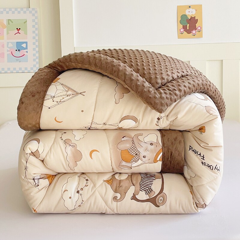 2026新款夏季可机洗安抚豆豆被可机洗一体成人儿童品牌空调被被芯