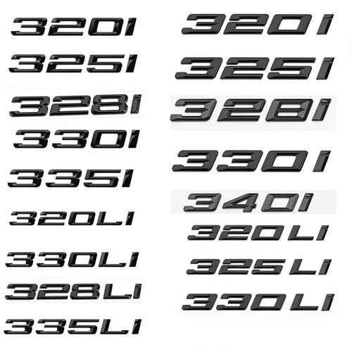 适用于新款宝马320Li 325Li 330Li黑色车标325i 330i黑色字标尾标