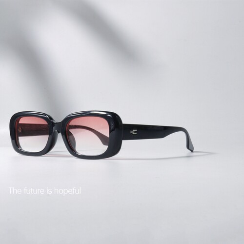 椭圆形UV400嘻哈风格近视墨镜