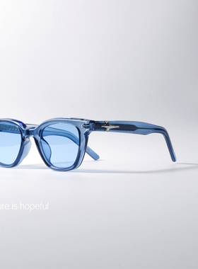 经典款型小众水蓝色墨镜UV400防紫外线辐射简约百搭近视太阳眼镜