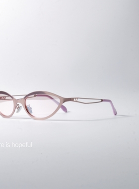 猫眼小众镂空金属近视亮色墨镜