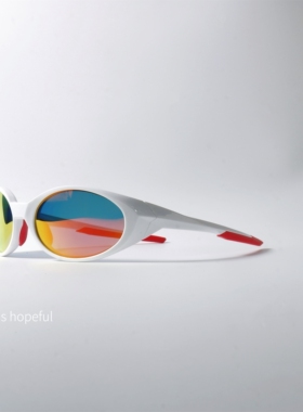 未来感椭圆形骑行墨镜UV400