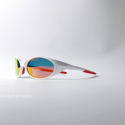 未来感椭圆形骑行墨镜UV400防紫外线辐射偏光机能风小众太阳眼镜