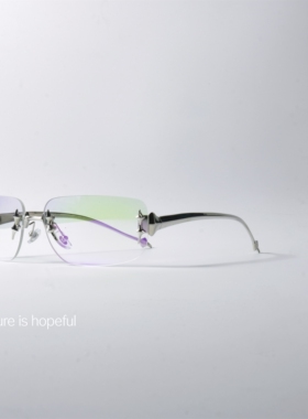 无框炫彩小众前卫UV400太阳眼镜