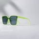 荧光绿色一片式 墨镜 太阳眼镜UV400防紫外线辐射撞色设计连体个性
