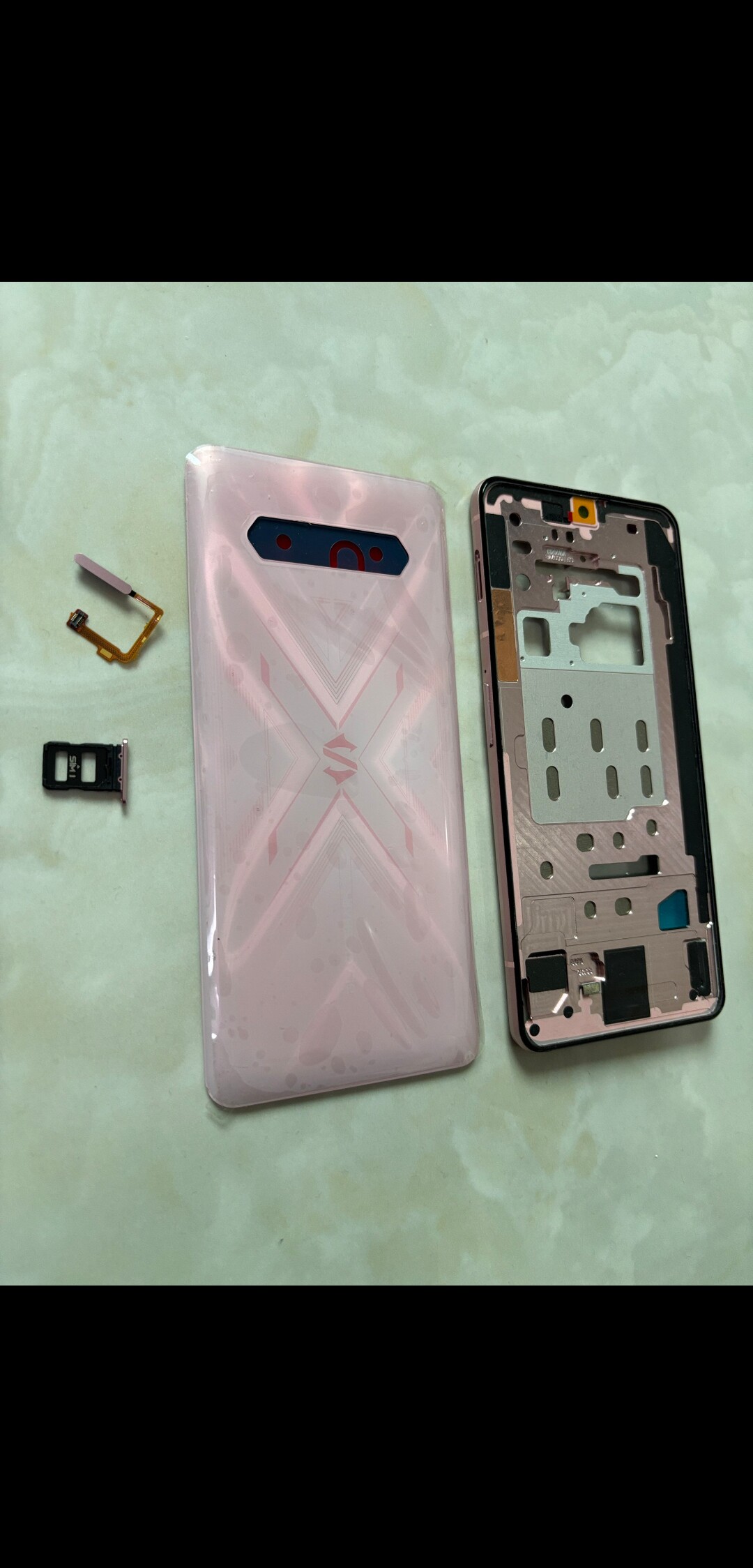 3c适用黑鲨4手机外壳中框后盖黑鲨4s 4s pro中框后盖前框电池盖
