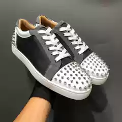 CL CIAGA new rivets red bottom shoes low-top lace-up men's shoes shoes shoes head studs cowhide sports casual board shoes