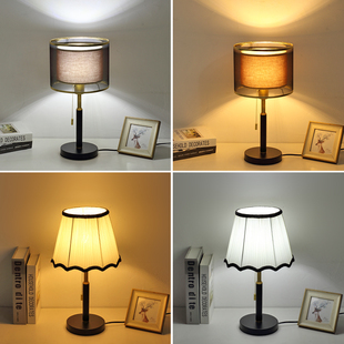 复古长明灯结婚卧室台灯酒店民宿床头灯拉绳式开关装饰氛围高级