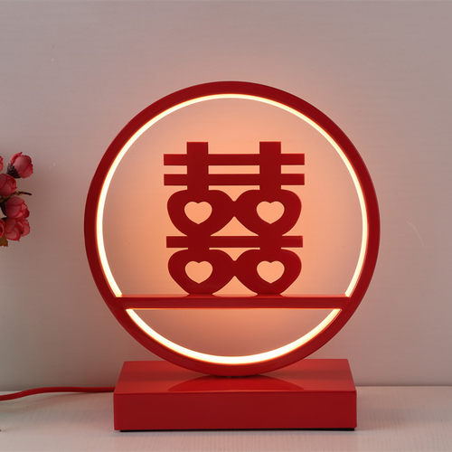 铁艺婚房中式LED礼盒陪嫁灯