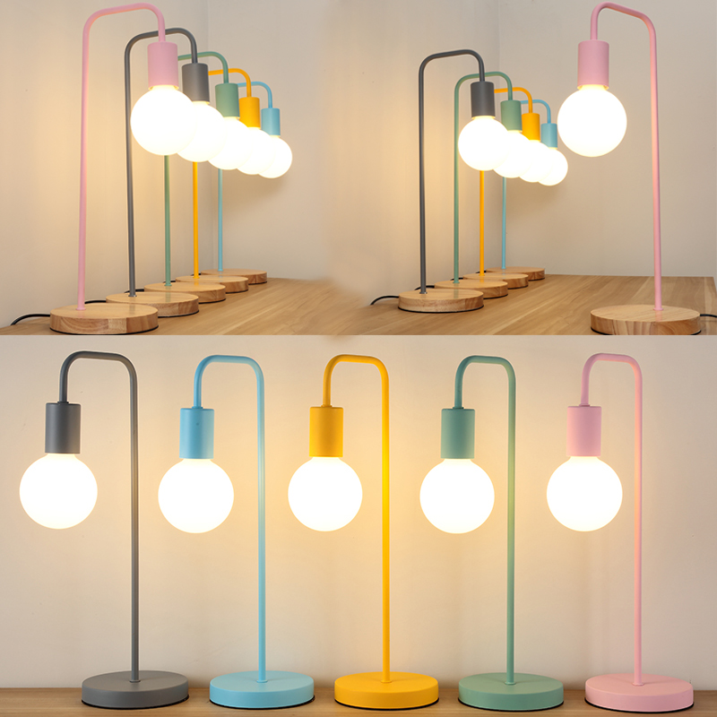 台灯北欧简约卧室床头马卡龙礼品