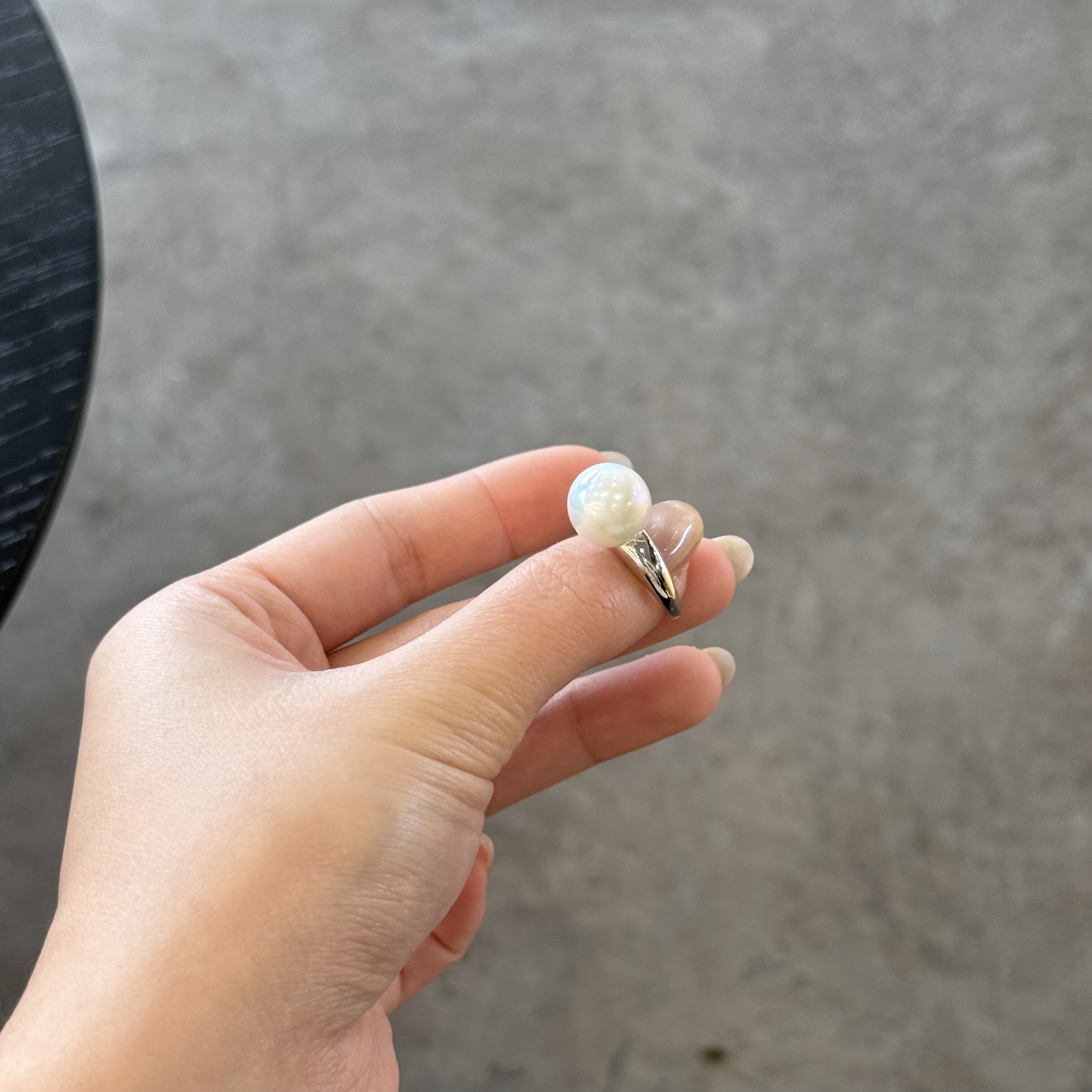 珍珠定制 天然淡水珍珠戒指 11-12mm