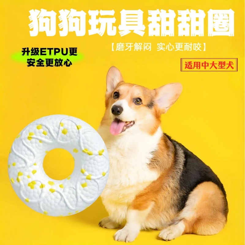 Squeaker/斯奎恪狗狗耐咬磨牙洁齿玩具金毛柯基边牧耐咬玩具解闷