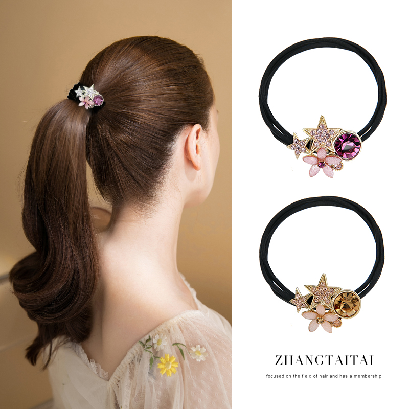 韩国星星头绳少女成人女发绳头花扎头发橡皮筋高级感花朵头饰发圈