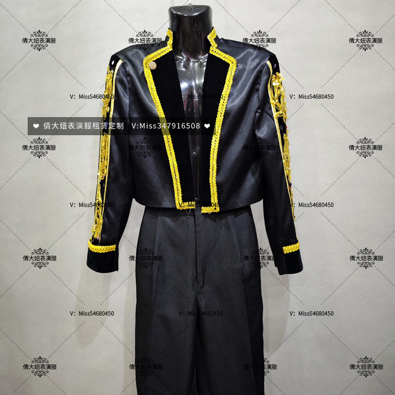 成都出租定制男士西装西服欧洲宫廷上衣表演服舞台王子装话剧演出