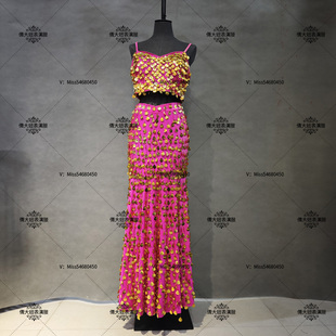 成都出租傣族舞蹈贝壳美人鱼演出服女艺考服装孔雀舞表演服定制