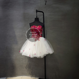 定制租赁成人小礼服歌伴舞演出公主裙蓬蓬裙纱裙舞蹈大合唱小礼服