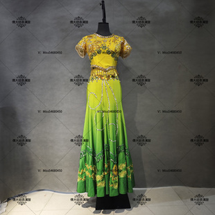 成都出租傣族舞蹈云南少数民族彩云之南短袖练功服女舞台装定制