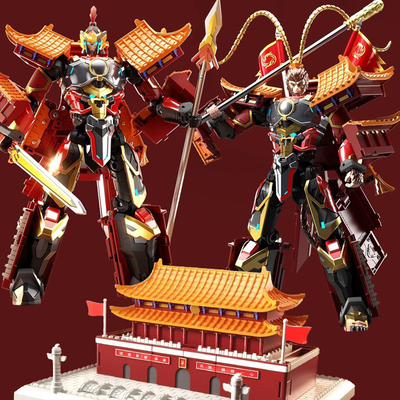 变形玩具儿童建筑护国大将孙悟空