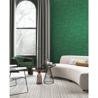 Nefertiti Papyrus 个性定制无缝壁画人物人脸人像 卧室客厅墙布