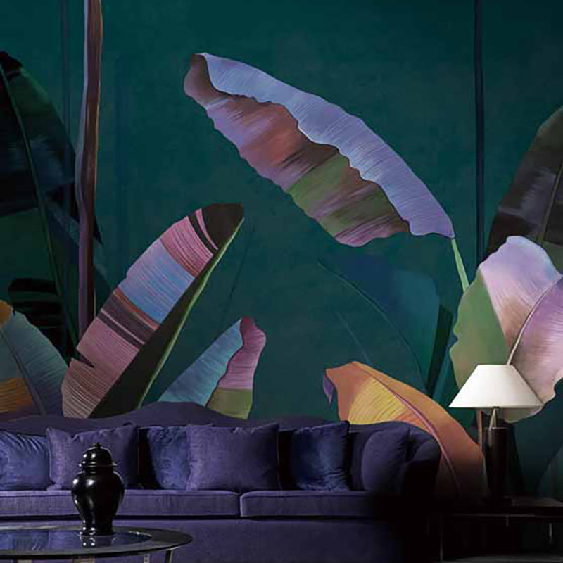 爱朵甄选无缝定制壁画  现代简约 美式轻奢 北欧芭蕉叶背景墙壁画,家装主材,定制壁画,淘宝优惠券,粉丝福利购,淘宝优惠卷