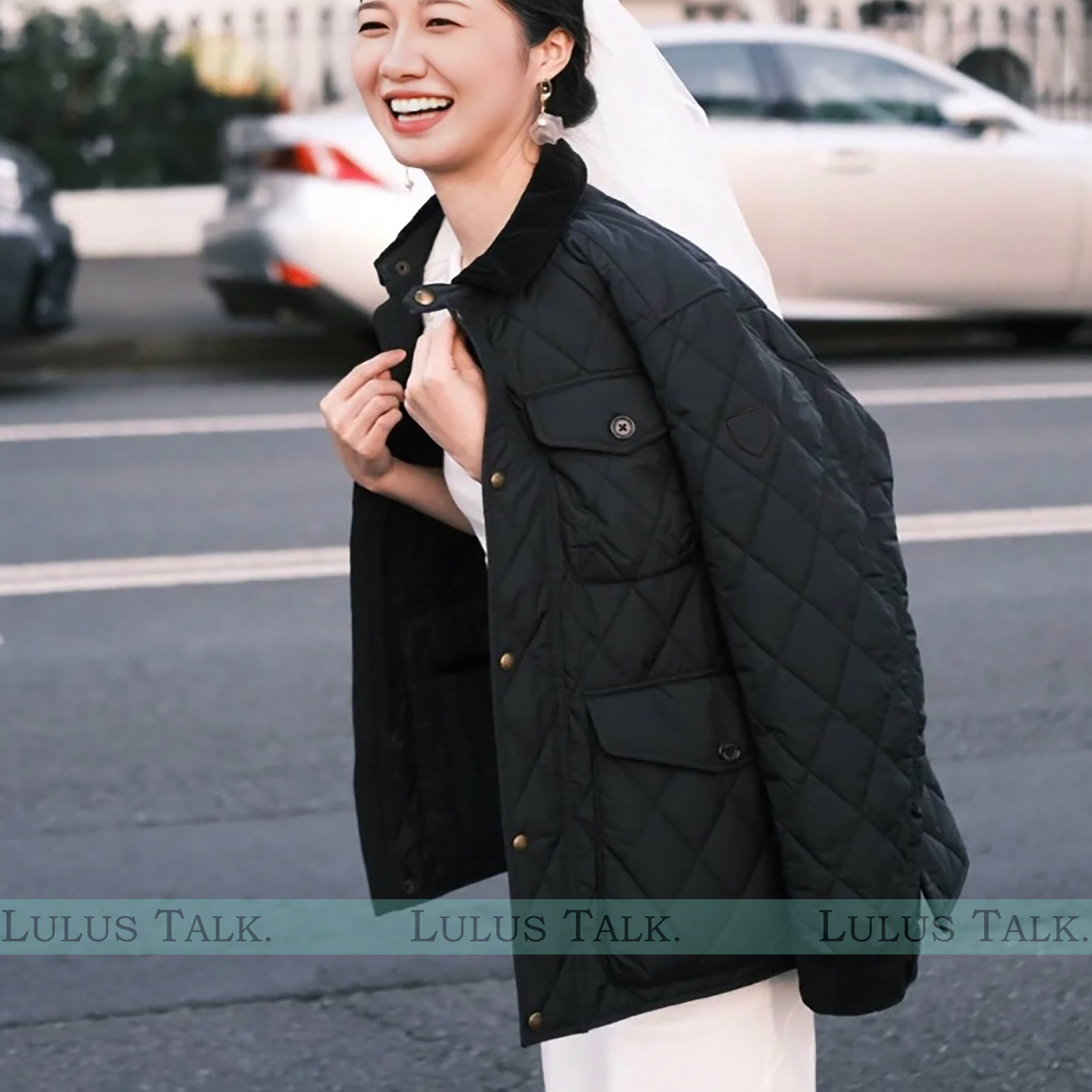 拉风｜轻奢线！男女同款经典复古老钱腔调工装菱格棉服夹克外套