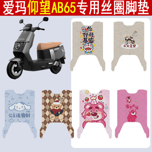 适用爱玛仰望AB65防滑丝圈脚垫