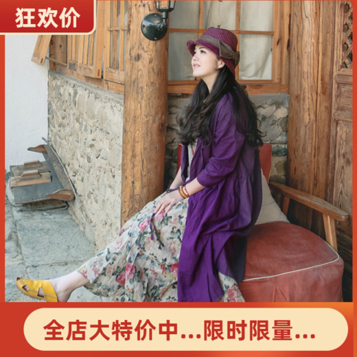 绽放188朵后来女春麻开衫风衣