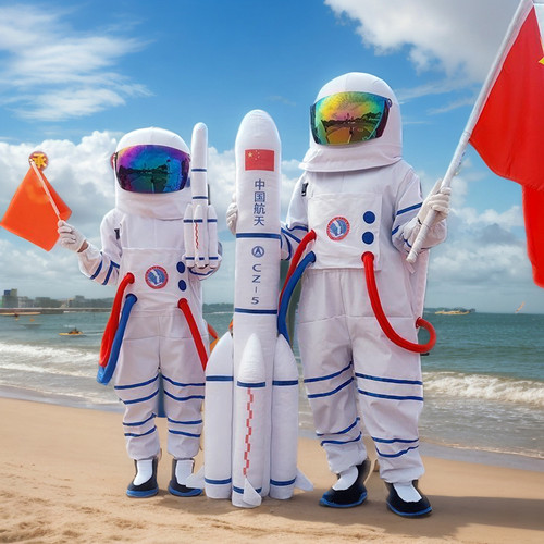 宇航员充气服卡通人偶儿童亲子太空防护服款式连体充气式