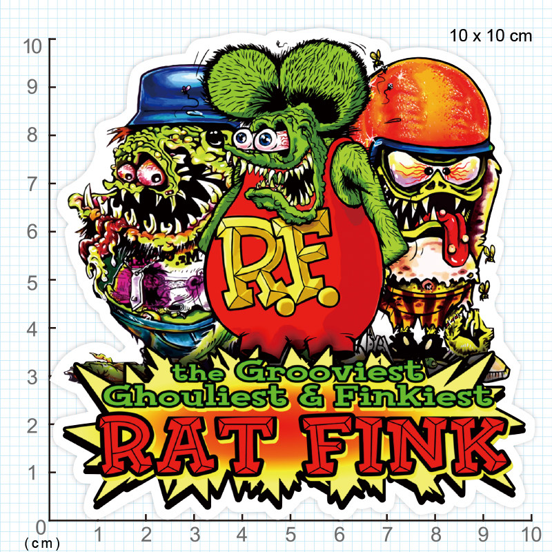 芬克鼠 rf rat fink 旅行箱贴纸 拉杆箱贴纸 电动车 汽车防水贴纸