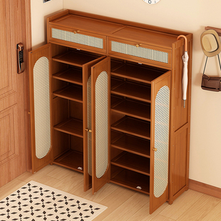 鞋柜家用门口入户收纳柜一体靠墙2025新款门外走廊大容量多层鞋架