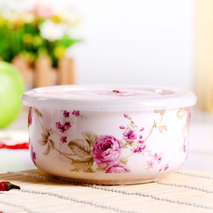 唐山陶瓷饭盒 微波炉饭盒便当盒保鲜碗 陶瓷饭盒碗套装