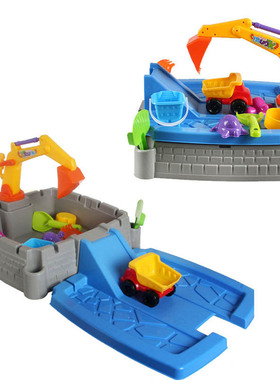 （3岁以上)出口11件套沙滩戏水玩具海滩玩沙工程挖土沙盘sand box