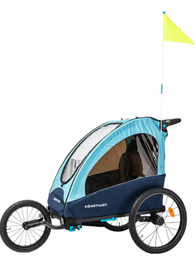 出口3合1多功能高档儿童自行车拖车双座户外游玩观光Bike Trailer