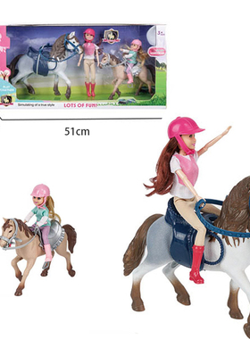 出口公主娃娃与骑马套装玩具仿真牧场场景玩具围栏摆件horse set