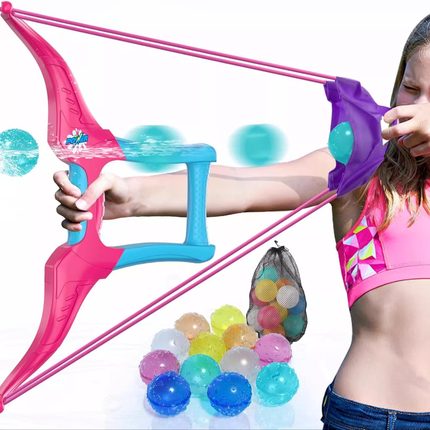 循环使用儿童户外水气球发射弹弓戏水玩具水弹发射器Archery Kit