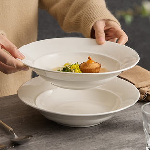 日式 陶瓷餐具家用菜盘子高颜值深盘汤盘深盘汤碗汤盘汤碗汤盘